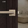 Cross 304 Stainless Steel American-Style Keyless Square Bathroom Door Lever Passage Lock
