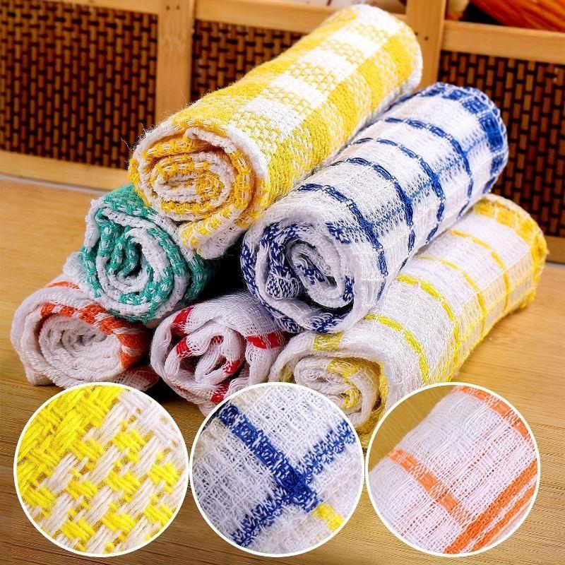 10pcs Dish Towels Featuring a Nest Design. They Dry Rapidly, Possess Excellent Water Absorption, Are Suitable for Hand Washing