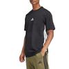 Adidas Essential Striped Comfortable Breathable Skin-Friendly Soft Short Sleeve T-Shirt Men Tops Black JD1906