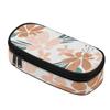 Pencil Pouch Easy Open Zipper Large Capacity 300D Polyester with Main Compartment Mesh Pocket and Pen Slots for Students