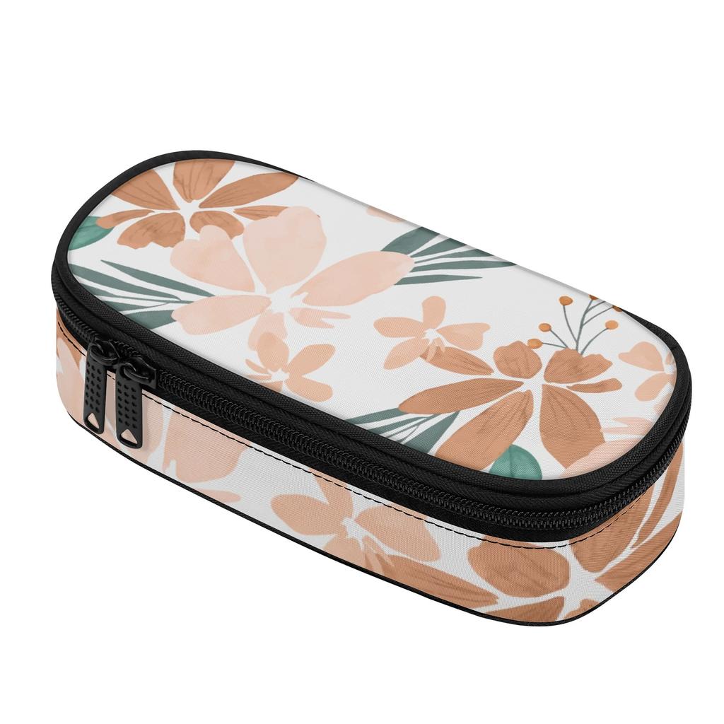 Pencil Pouch Easy Open Zipper Large Capacity 300D Polyester with Main Compartment Mesh Pocket and Pen Slots for Students