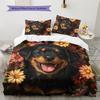 Rottweiler Pattern Bedding Home Decoration Birthday Gift (1 * duvet cover + 2 * pillowcase, without core)