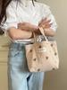 Corduroy Bear Handbag for Women, Outer Carry Bag, Lunch Bag, Student Small Lunch Box