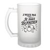 Chope De Bière - PLANETEE - J'peux Pas Je Suis Bijoutier - Givré - Verre Trempé 470 Ml - Anse Recto-verso