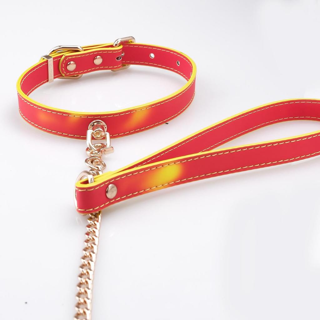 Gotischer Choker mit Farbwechsel-Tropfbeutel – Handgefertigte Punk-Paar-Halskette
