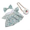 Plush Doll Clothes Cotton and Cloth Bow Tie 20cm Plush Doll Outfits Dress with Strawberry Bag 2