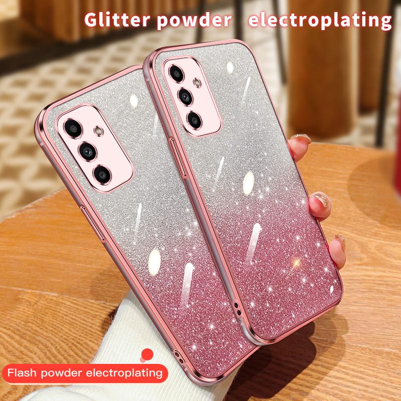 A04E A12 5G Luxury Glitter Silicone Case For Samsung galaxy A15 54 A25 34 A35 A55 A05s A14 16 A53 A52 Shockproof Back Cover Case