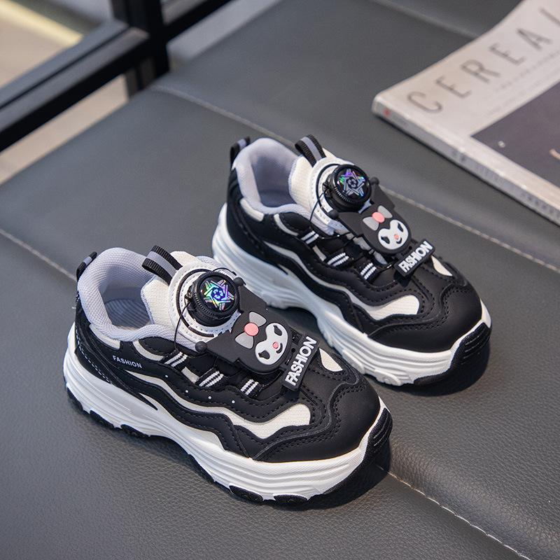 

Children s sports shoes new 2025 spring and autumn comfortable Kulomie fashion boys and girls running shoes students 26 yards/16cm чёрный