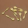 iplusmile 50-Piece Set of Spoon Pendant Charms, Alloy, Gold Color, 1.30 x 0.35 x 0.09 inches, for DIY Accessories, Necklaces, Keychains, Bracelets,