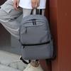 Large Capacity Travel Backpack Computer Commuting Solid Color Men's Casual Backpack Middle School Student School Bag