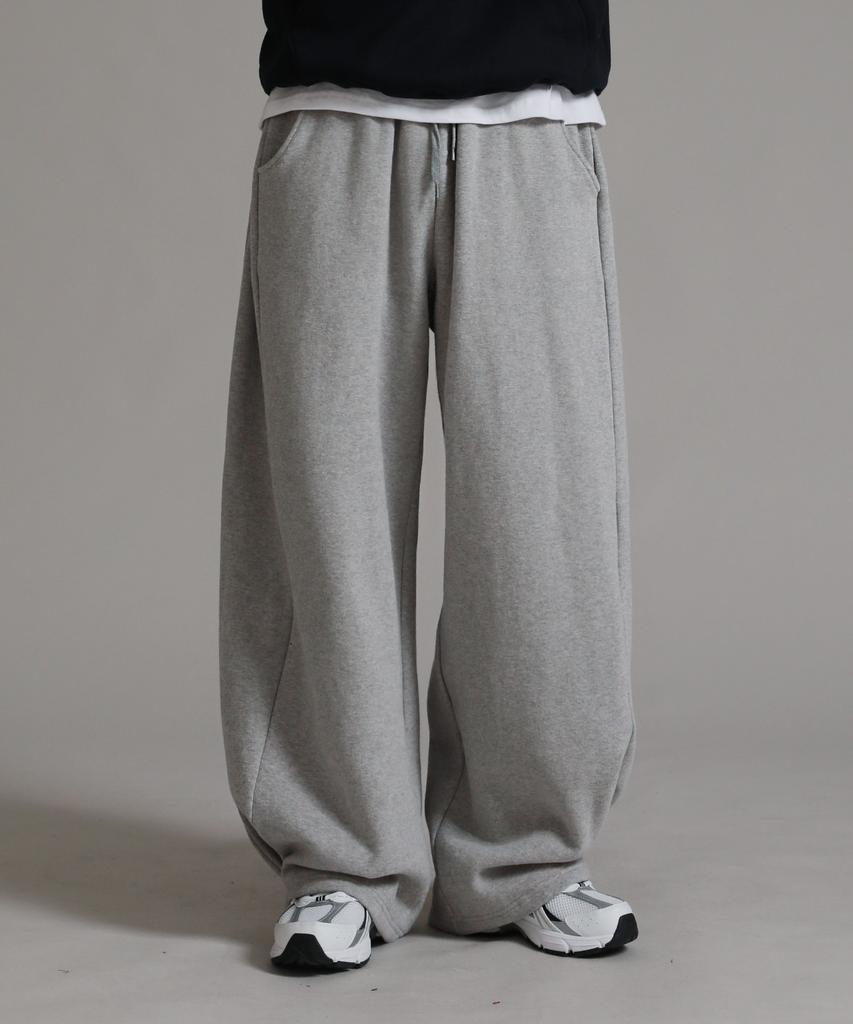 LIKE THE MOST Two-Tuck Longside Overpants_Gray