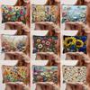 High Quality Portable Women Makeup Pouch Floral Large Capacity Handbag Double-sided Printed Toiletries Bag