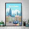 Vintage Retro Travel City Map Canvas Wall Art  Berlin Singapore Hong Kong  Classic Posters for Home Living Room Decor