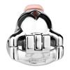 Men Short CB Lock Penis Cage Cock Lock with Belt Stainless Steel Chastity Lock Sex Toy Femdom BDSM