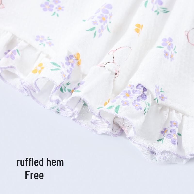 Yiershuang Girls' Pure Cotton Sleeveless Pajama & Home Wear Set