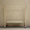 Camping Hanging Rack Stable Structure Foldable Design Portable Wood Metal Rubber Oxford Cloth Camping Shelf with Hooks
