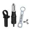 Black Electric Rivet Gun Adapter with Multi-Spec Nozzles