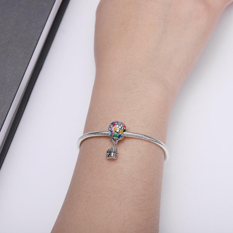 Charm Bead Components Bead Component Copper Metal Pixar Up House & Balloons Dangle Compatible With Bangle Bracelet High Quality Fine Jewelry Necklace
