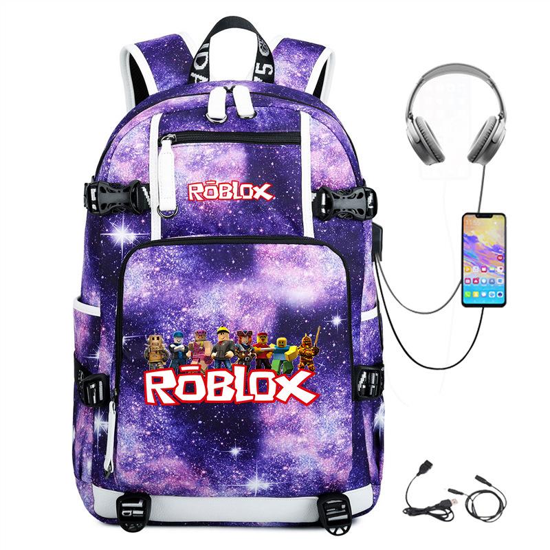Cartoon Game Merchandise With Usb Hiking Bag College Students Outdoor Travel Large Capacity Backpack Bag