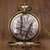 10pcs/lot Complex Geometric Pattern Case Quartz Pocket Watch Steampunk Men Women Necklace Pendant Clock Gifts Relgio
