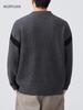 Mu Yuan Men's Retro Autumn/Winter Knit Polo Sweater - American-Style Casual Top