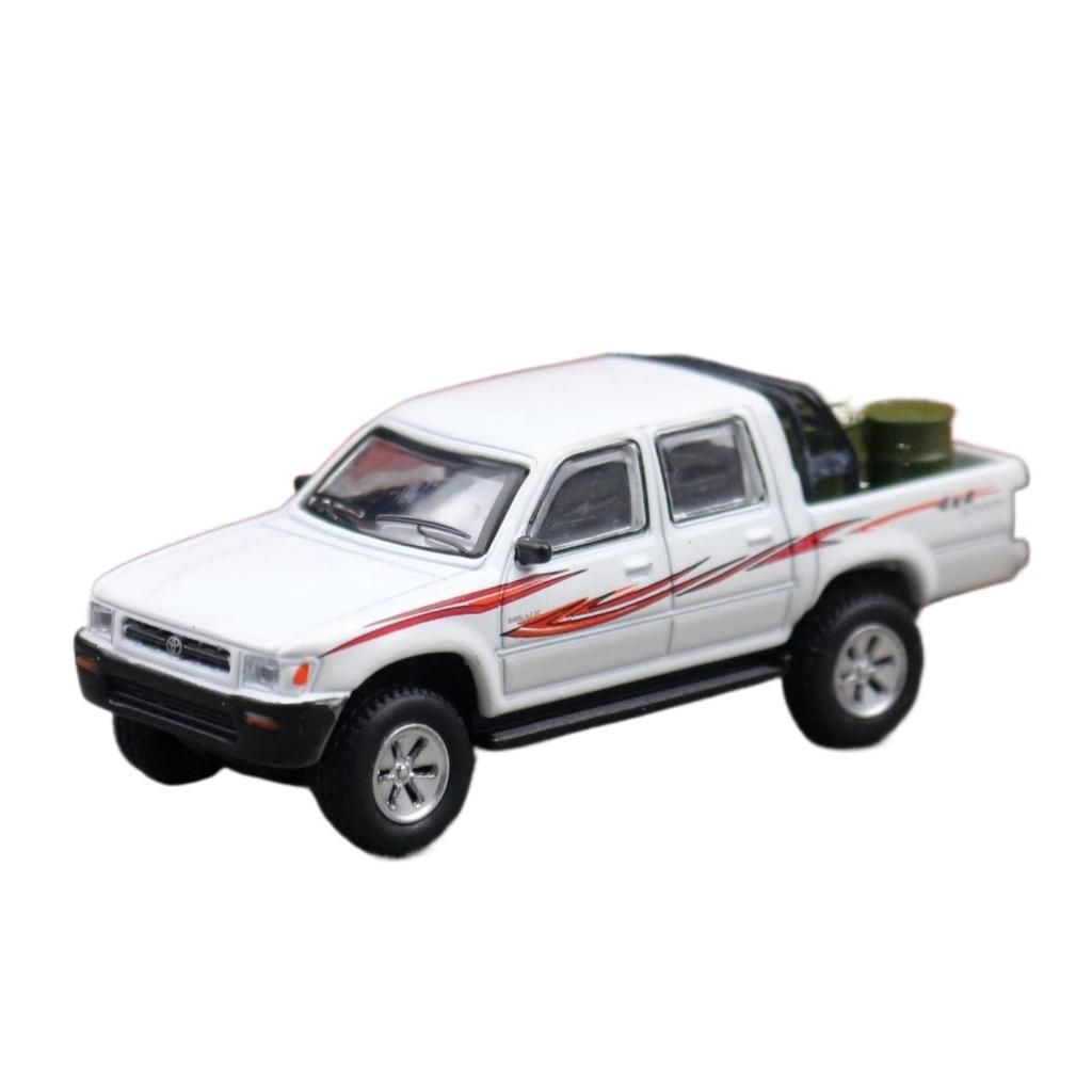 1/64 Scale TOYOTA Hilux Pickup Truck Miniature Toy Car Vehicle Premium Model Free Wheels Diecast Metal Alloy Collection Gift
