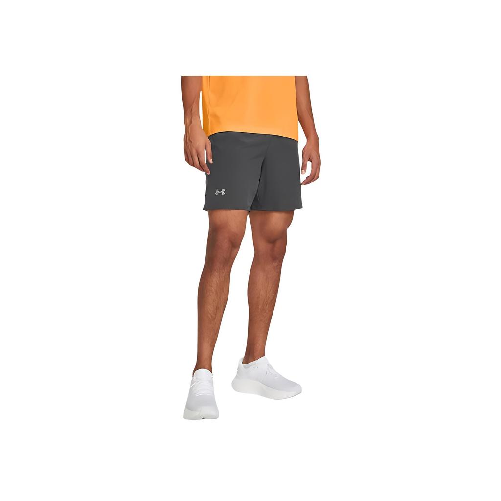 Under Armour Logo Print Lace-Up Mid-Rise Casual Shorts Men shorts Dark-Gray 1376508-025