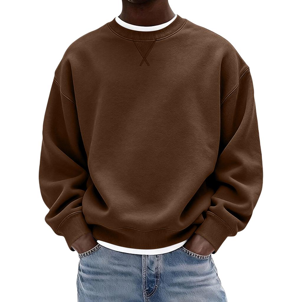 Men's Neck Sweatshirt for Winter Casual Daily Wear Pullover
