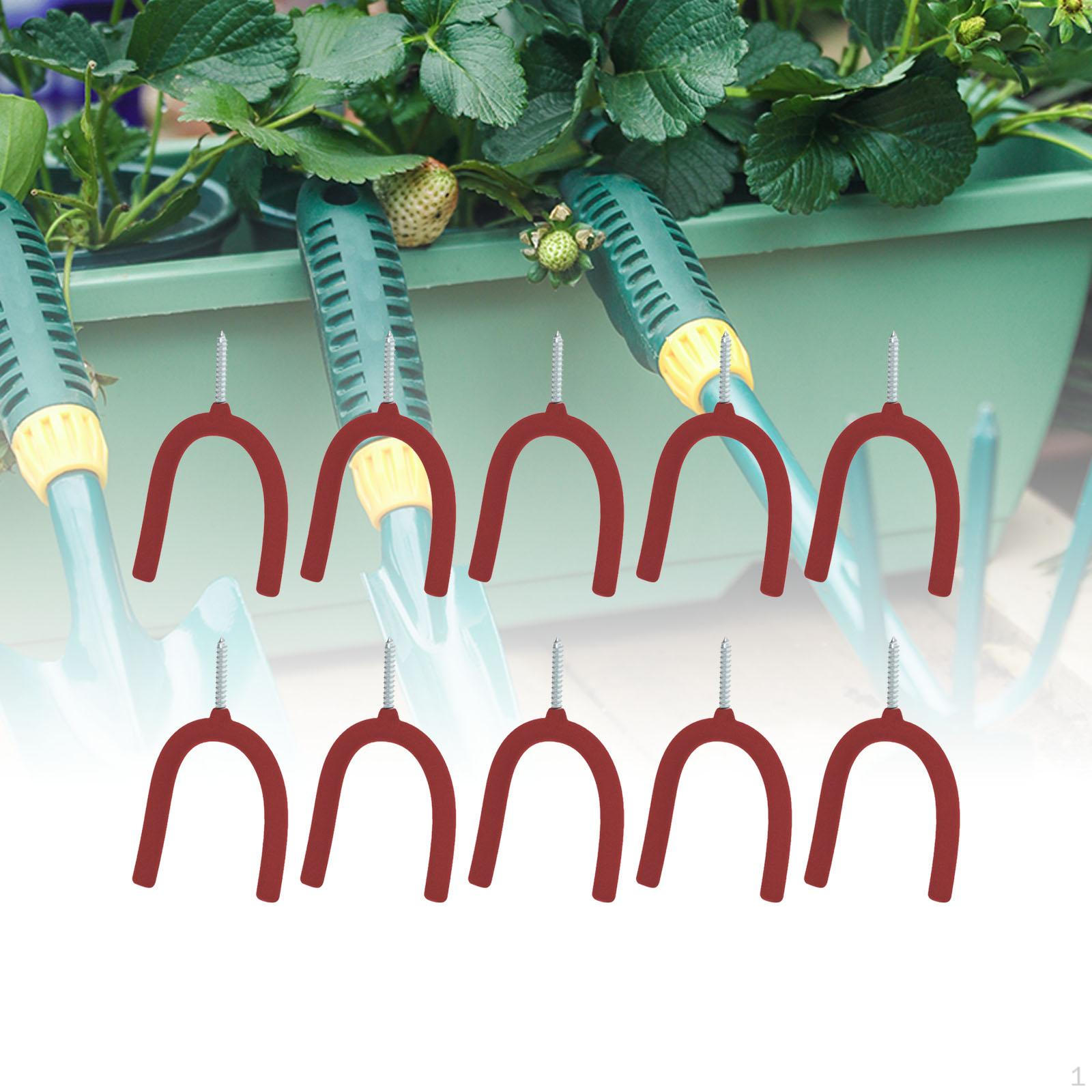 

Настенные крючки для аккуратного хранения в гараже - набор из 10 шт. красный