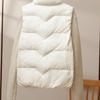 Women's High Waist Down Cotton Vest - 2025 Korean Style Autumn/Winter Loose Fashion Waistcoat