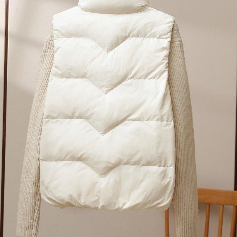 Women's High Waist Down Cotton Vest - 2025 Korean Style Autumn/Winter Loose Fashion Waistcoat