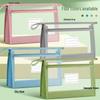 Transparent School Subject Storage Bag - Handheld Zipper File for Textbooks and Homework