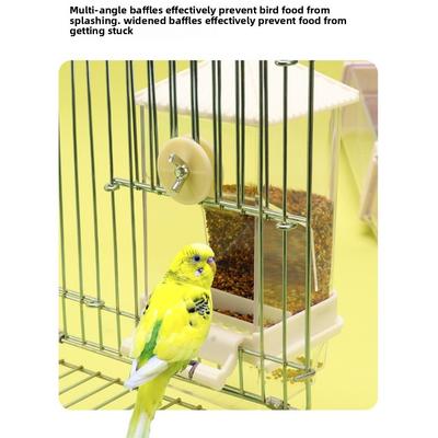 New Automatic Bird Feeding Bowl Transparent No Mess Food Container Easy Clean Large Capacity Parrot Feeder For Small Birds