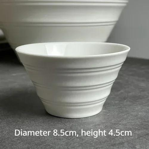 Circular 9-inch Ceramic Plate 10 Inch White Household Dish Steak Spaghetti Flat Plate Commercial Restaurant Tableware Soup Bowls