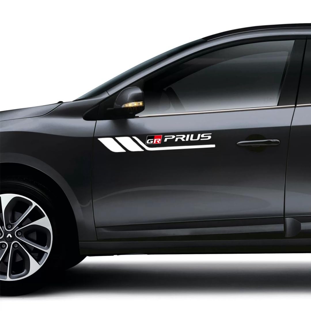 

Наклейки на автомобиль Prius всех серий, Аксессуары для экстерьера, Декали, Без следов, Эксклюзивный логотип, Гоночный стиль, Prius PRIUS белый