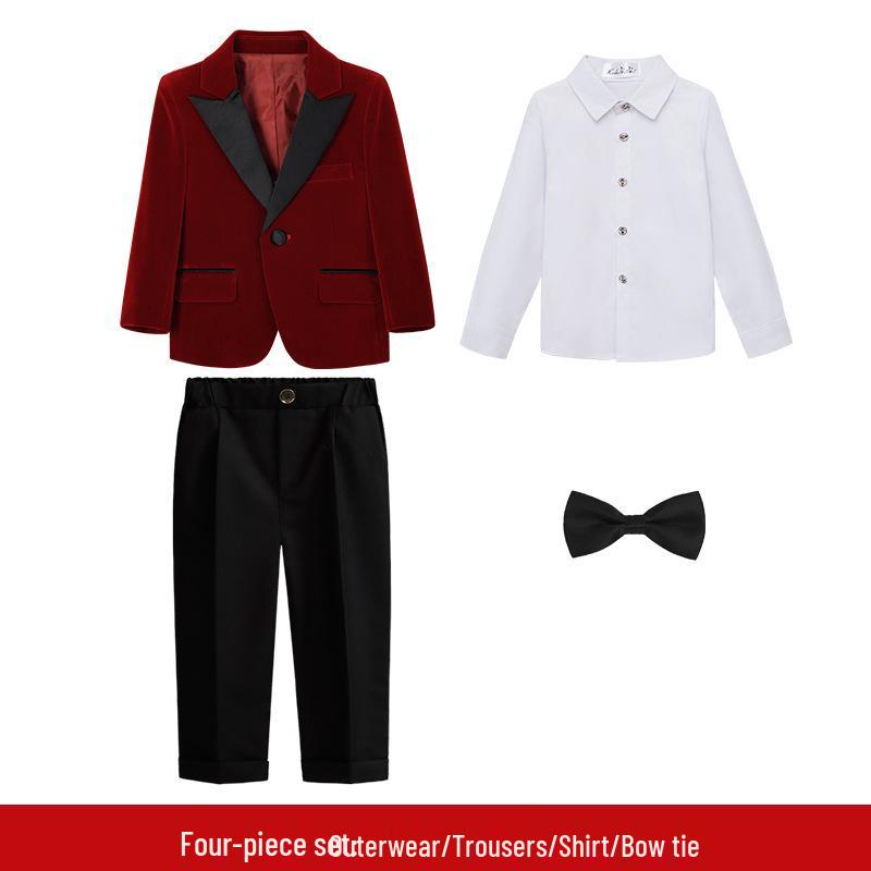 

Формальный костюм в британском стиле для мальчиков на осень/зиму – Костюм для пажа и выступлений для 1-летних 140cm, recommended weight 27.5-33.5 kg