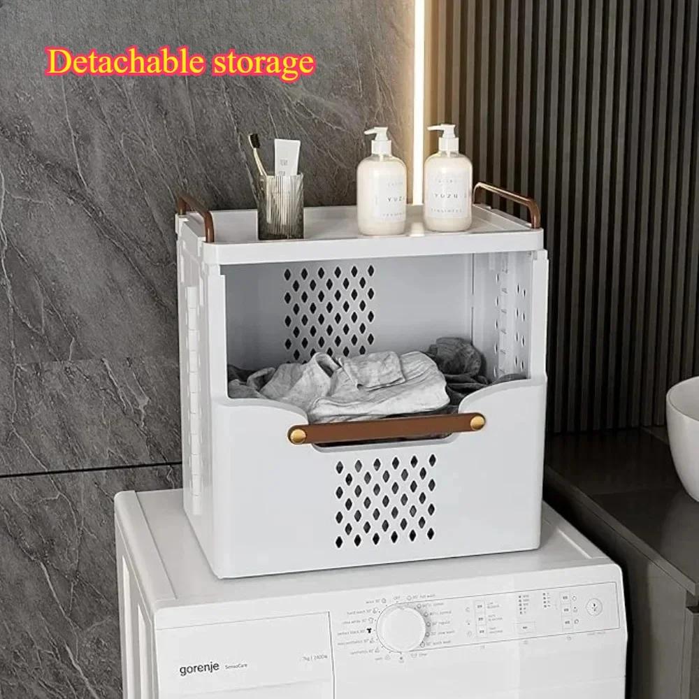 Multi Layer Laundry Basket Convenient Storage Rack Multifunctional Household Dirty Laundry Basket Mobile Luxury Storage Rack