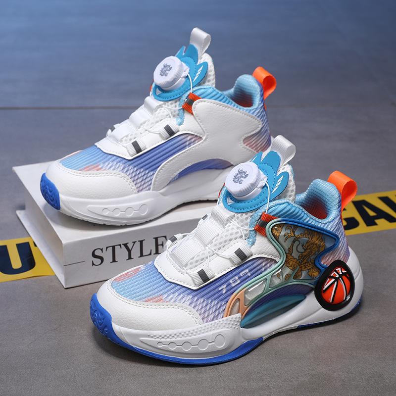 PLUS boys basketball shoes professional actual sneakers spring boys training running shoes middle and older children's sneakers