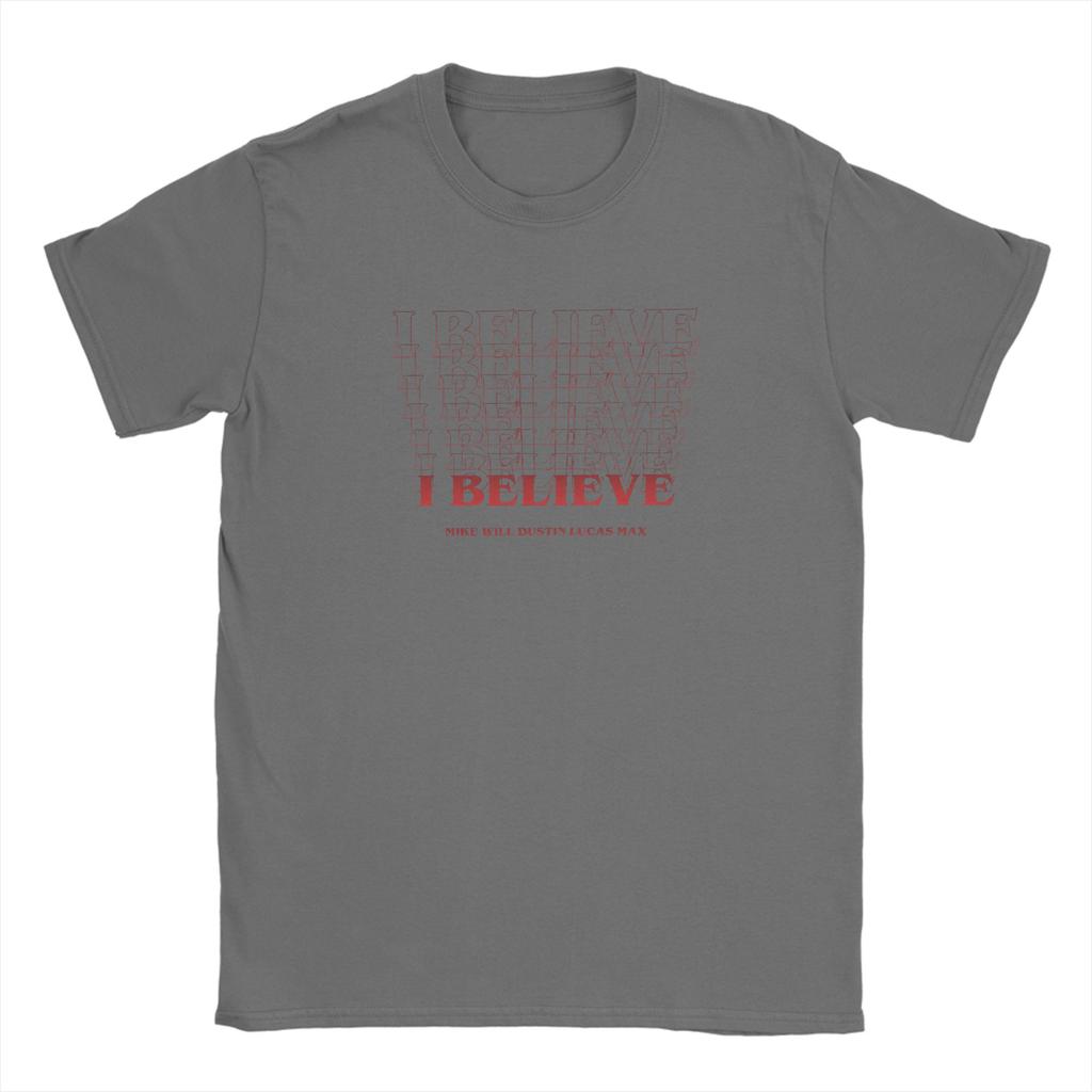 Horror TV Series SStranger I Believe 100 Cotton T Shirt For Unisex Summer Vintage TShirts O Neck Plus Size Custom Logo Clothes