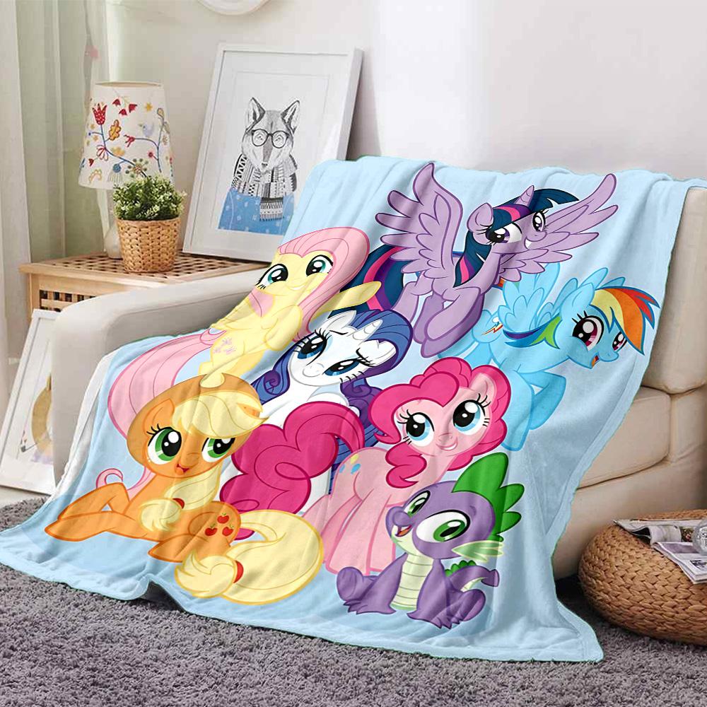 1pc Little Pony Adventure Flannel Blanket,Ultra Soft Warm Plush Throw for Home Bedroom Bed Sofa Cover Camping Picnic gift Y72438