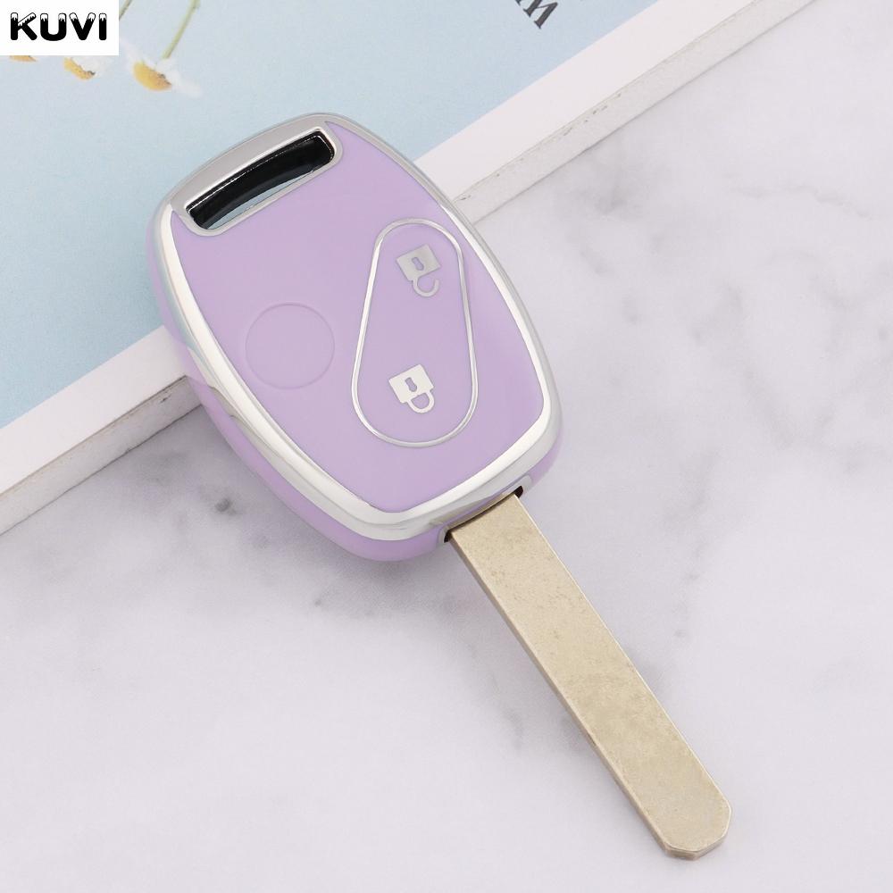 Fashion Tpu Car Remote Key Case Cover Shell For Honda Accord Civic Crv Cr-V Pilot Insight Ridgeline Protector Fob Accessories