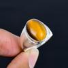 Tiger’s Eye Gemstone Men's Ring 925 Sterling Silver Plated Signet Ring Vintage Brown Stone Jewelry for Men Gift for Him