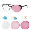 SHINU Cat Eye Frame Women Glasses Photochromic Lenses Myopia Diopter Pink Blue Purple Grey Brown No Astigmatism