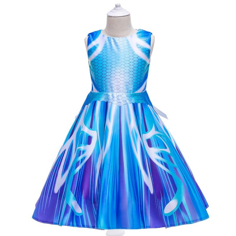 Girls Princess Dress Kids Formal Party Gown Cotton Blend Colorful Prom 4-10 Years Old