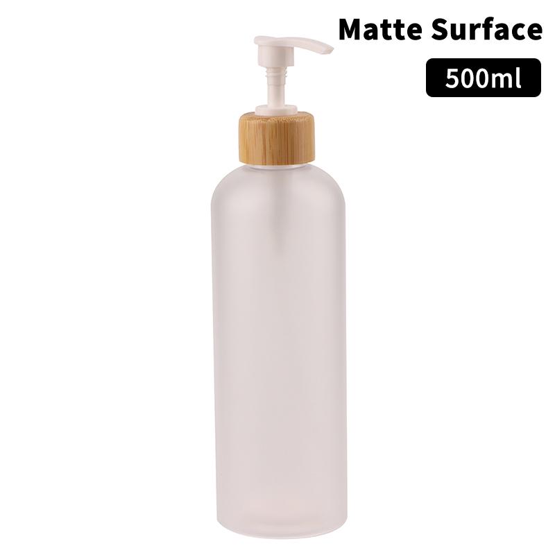 300/500 ml bambusový dávkovač s pumpičkou do kúpeľne, na misku pre domáce zvieratá, mydlo na riad, prázdna fľaša, na doplnenie pleťového mlieka, sprchový gél, tekutý, matná nádoba