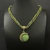 1PC European and American Bohemian style imitation gemstone pendant necklace handmade rice beads woven ethnic style retro sweater chain