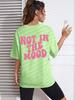 Not In The Mood Pink Letter Print T-Shirts Women Summer Cotton Clothing O-Neck Oversized Short Sleeve Breathable Casual Tshirt