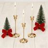Three Metal Candle Holders, Suitable for Dinner, Wedding Anniversaries, and Birthday Table Accessories (excluding Candles)