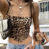Trendy Leopard Print Print Sexy Backless Cross Strap Slim fit Navel Triangle Inner wear Sling Vest Vest