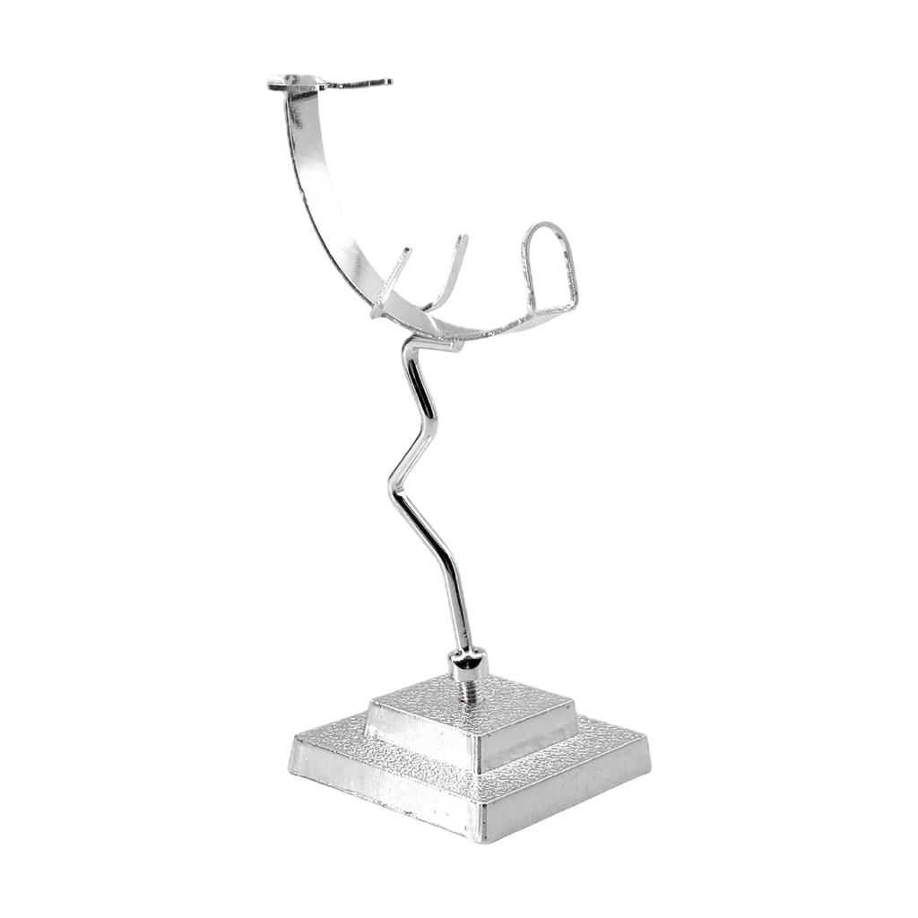 Sleek Metal Rock Display Easel Holder Base for Natural Stone Crystal Photography Home Classroom